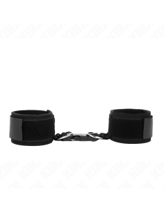 KINK - NEOPRENE HOOKandLOOP FASTENER WRIST RESTRAINTS BLACK ADJUSTABLE 22-34 CM 2