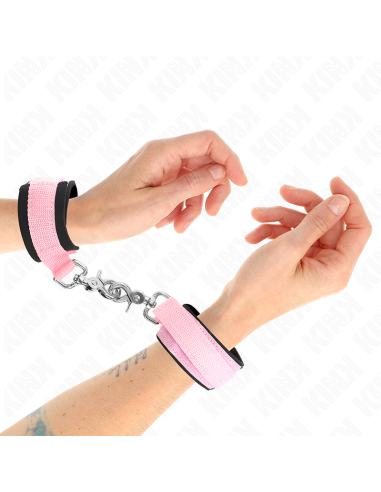 KINK - ADJUSTABLE NEOPRENE WRIST RESTRAINTS PINK ADJUSTABLE 22-34 CM