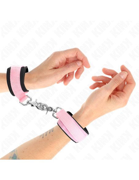 KINK - ADJUSTABLE NEOPRENE WRIST RESTRAINTS PINK ADJUSTABLE 22-34 CM