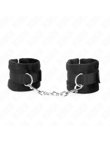 KINK - BEGINNER FUR HAND CUFFS BLACK 30 X 7 CM