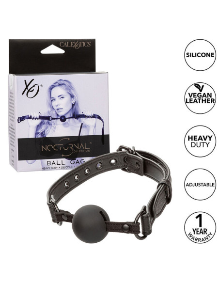 CALEXOTICS - NOCTURNAL BALL GAG SILICONE BLACK