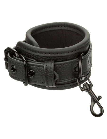 CALEXOTICS - NOCTURNAL LEATHER WRIST CUFFS ADJUSTABLE BLACK