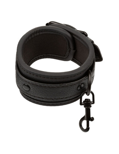CALEXOTICS - NOCTURNAL ANKLE CUFFS LEATHER ADJUSTABLE BLACK