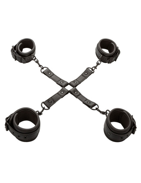 CALEXOTICS - NOCTURNAL HOG TIE CONNECTOR CUERO AJUSTABLE BLACK