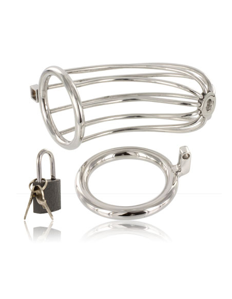 METAL HARD - BIRD CHASTITY RING CAGE