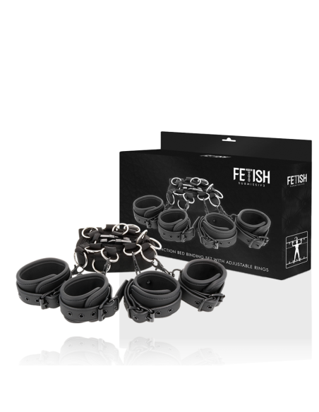 FETISH SUBMISSIVE - LUXURY BED TIES SET WITH NOPRENE LINING