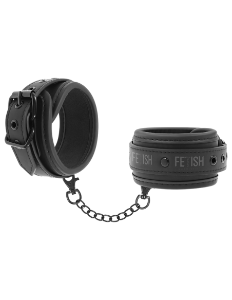 FETISH SUBMISSIVE - VEGAN LEATHER HANDCUFFS WITH NOPRENE LINING