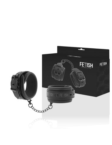 FETISH SUBMISSIVE - VEGAN LEATHER HANDCUFFS WITH NOPRENE LINING