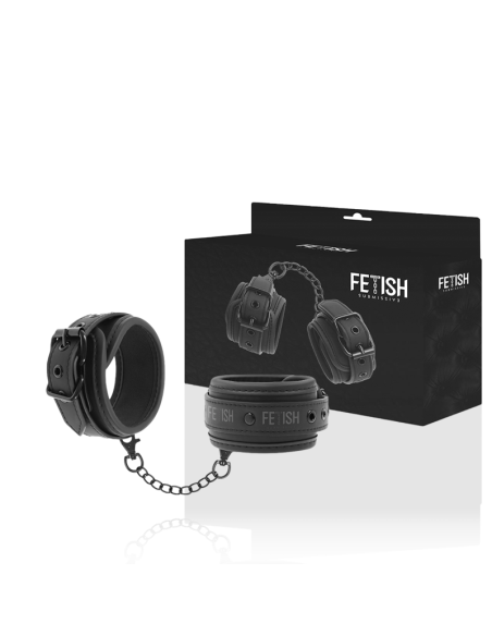 FETISH SUBMISSIVE - VEGAN LEATHER HANDCUFFS WITH NOPRENE LINING