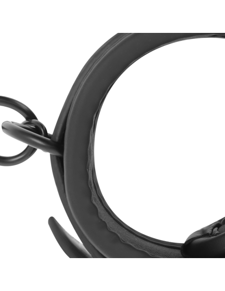 FETISH SUBMISSIVE - VEGAN LEATHER HANDCUFFS WITH NOPRENE LINING