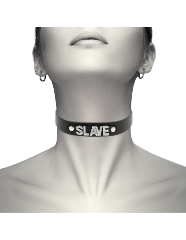 COQUETTE CHIC DESIRE - SLAVE VEGAN LEATHER CHOKER