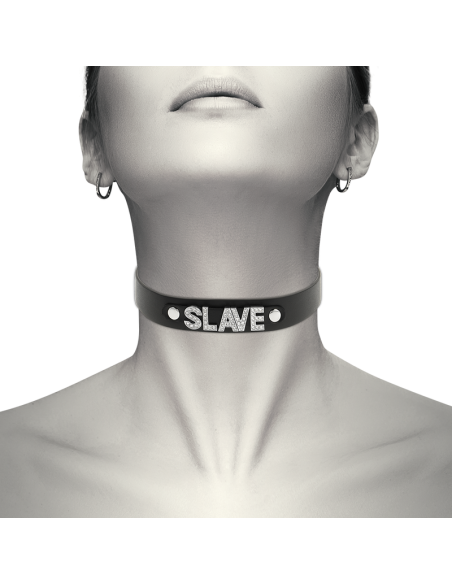 COQUETTE CHIC DESIRE - SLAVE VEGAN LEATHER CHOKER