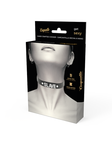COQUETTE CHIC DESIRE - SLAVE VEGAN LEATHER CHOKER