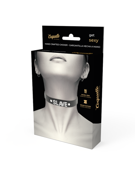 COQUETTE CHIC DESIRE - SLAVE VEGAN LEATHER CHOKER