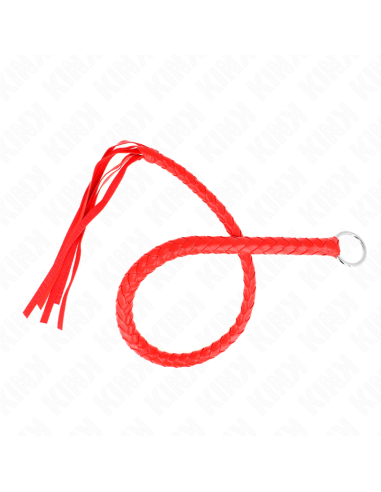 KINK - SNAKE WHIP WITH RED HAND RING 65 CM