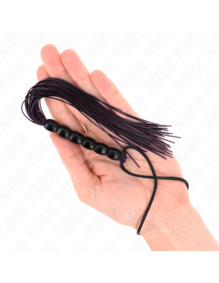 KINK - MINI SILIKONINIS PLATAS SU 6 JUODŲJŲ KAROLIUKŲ 26 CM