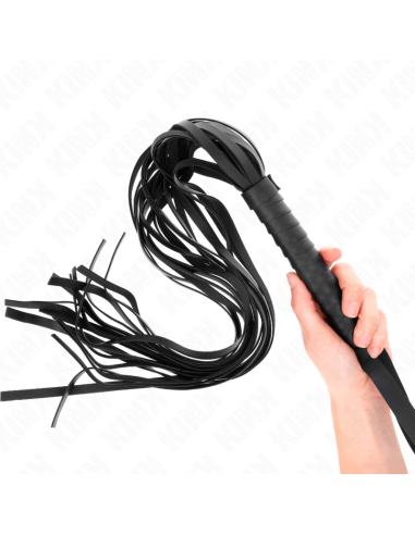 KINK - NEGRO SHORT HANDLE LONG TAIL WHIP 70 CM