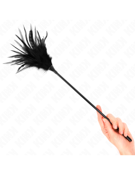 KINK - MULTIPLE BLACK TICKLE FEATHERS 45 CM