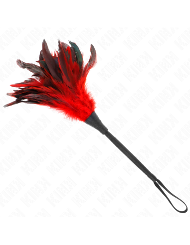 KINK - RED MAIDS HORN SHAPED TICKLE CHICKEN FEATHERS 36 CM