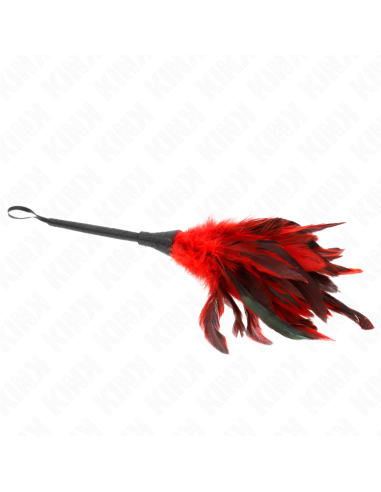KINK - RED MAIDS HORN SHAPED TICKLE CHICKEN FEATHERS 36 CM