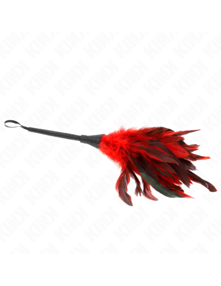 KINK - RED MAIDS HORN SHAPED TICKLE CHICKEN FEATHERS 36 CM