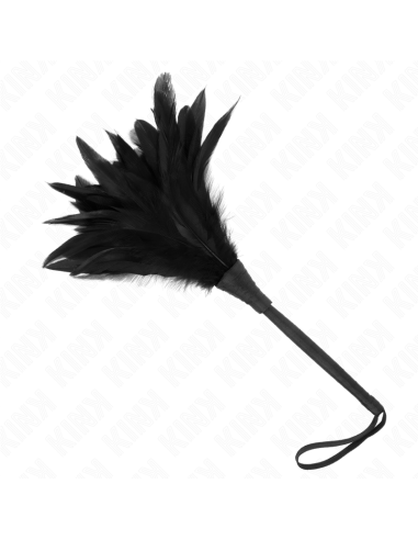 KINK - BLACK MAIDS HORN SHAPED TICKLE CHICKEN FEATHERS 36 CM