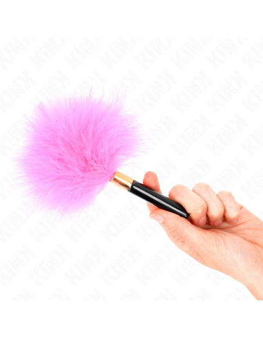 KINK - FUCHSIA GOLD METAL TICKLE FEATHERS 18 CM