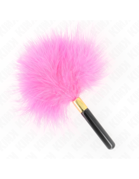 KINK - FUCHSIA GOLD METAL TICKLE FEATHERS 18 CM