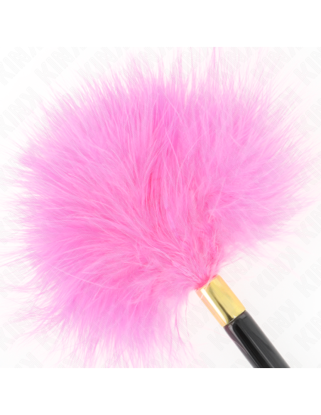 KINK - FUCHSIA GOLD METAL TICKLE FEATHERS 18 CM