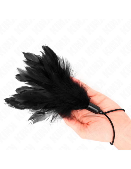 KINK - TICKLE FEATHERS WITH ROPE HANDLE PLASTIC BASE 15 CM