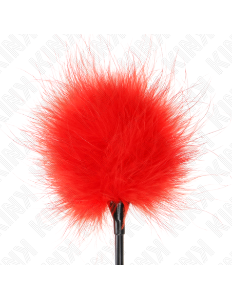 KINK - RED TICKLE FEATHERS USED FOR THE BONDAGE KIT 27 CM