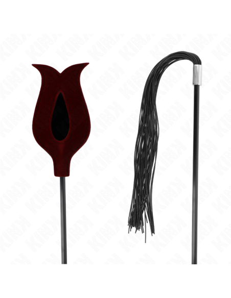 KINK - ROSE SHAPE SILICONE TASSEL WHIP 45 CM