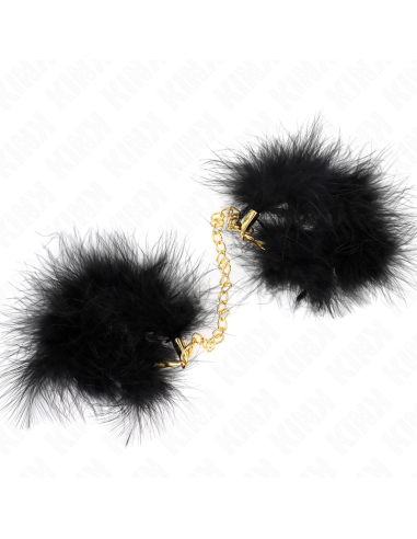 KINK - FEATHER HAND CUFFS WITH GOLD CHAIN MODEL 0