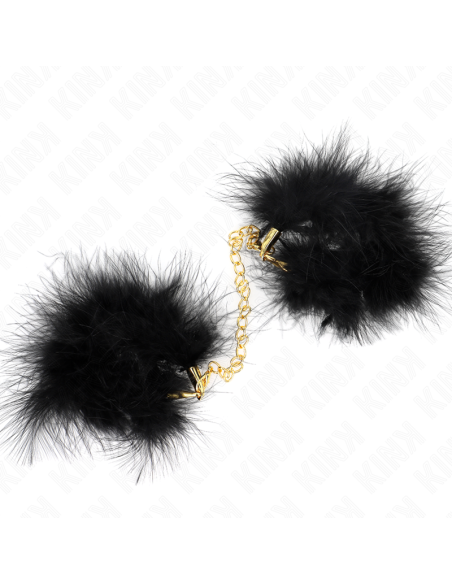 KINK - FEATHER HAND CUFFS WITH GOLD CHAIN MODEL 0