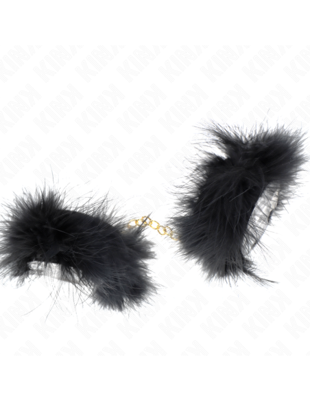 KINK - FEATHER HAND CUFFS WITH GOLD CHAIN MODEL 0