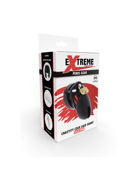HIDDEN DESIRE - EXTREME CHASTITY COCK CAGE SILICONE SIZE S BLACK