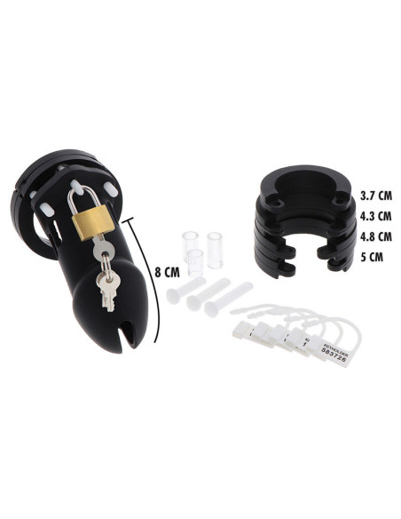 HIDDEN DESIRE - EXTREME CHASTITY COCK CAGE SILICONE SIZE L BLACK