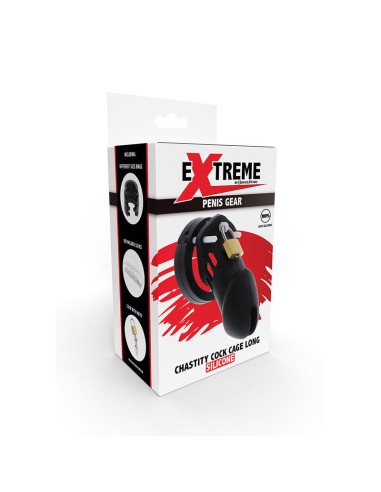 HIDDEN DESIRE - EXTREME CHASTITY COCK CAGE SILICONE SIZE L BLACK