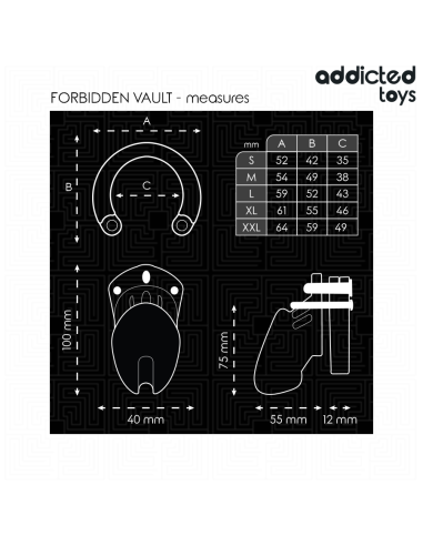 ADDICTED TOYS LOCKED - UŽDRAUSTAS SAUGOS VARPOS NARVAS 10 CM