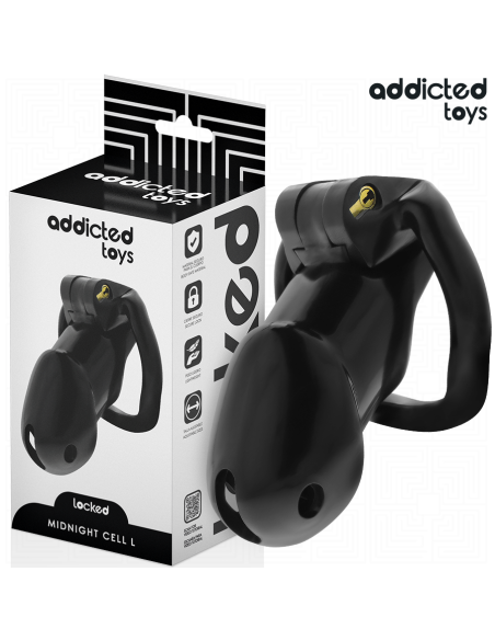 ADDICTED TOYS LOCKED - MINDNIGHT CELL PENIS CAGE SIZE L