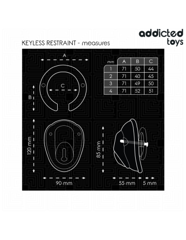 ADDICTED TOYS LOCKED - KEYLESS RESTRAINT PENIS CAGE 11.5 CM