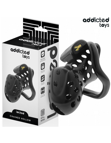 ADDICTED TOYS LOCKED - CHAINED HOLLOW PENIS CAGE 10.5 CM