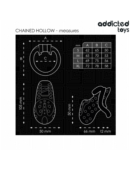 ADDICTED TOYS LOCKED - GRANDINE SUJUNGTAS TUŠČIABUČIS VARPOS NARVAS 10,5 CM