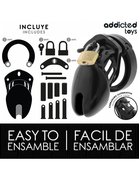 ADDICTED TOYS LOCKED - OBSIDIAN HOLD PENIS CAGE SIZE S