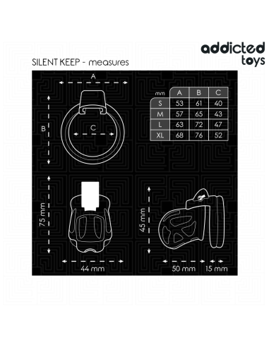 ADDICTED TOYS LOCKED - SILENT KEEP PENIS CAGE 7.5 CM