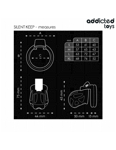 ADDICTED TOYS LOCKED - SILENT KEEP PENIS CAGE 7.5 CM