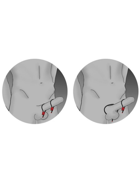 ELECTRASTIM - PRESTIGE ELECTRA LOOPS ADJUSTABLE COCK RINGS RED