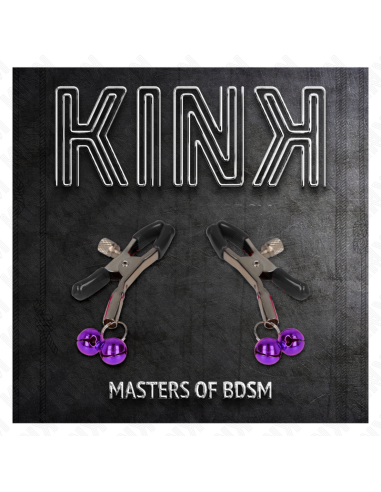 KINK - DOUBLE BELL NIPPLE CLAMP PURPLE 6 CM