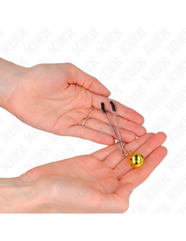 KINK - THIN BELL NIPPLE CLAMPS GOLD 7 CM