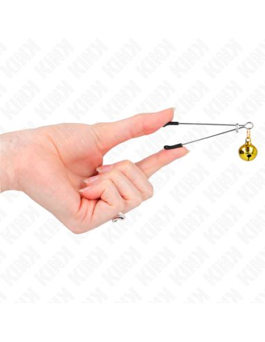 KINK - THIN BELL NIPPLE CLAMPS GOLD 7 CM
